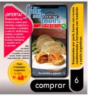 Empanadas de carne MOLIDA argentina, Pack 6 unidades, S/36.00